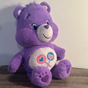20 inch Care Bears lollipops Cheerful Purple Plush with Heart Balloons